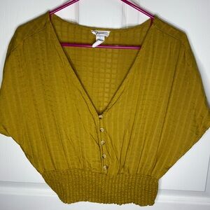 Mustard Yelllow Women's Cropped Top